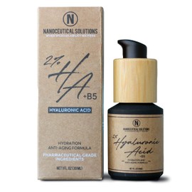 Nanoceutical Solutions Nano 2% Hyaluronic Acid + B5, Instant Absorption, hydrates and moisturizes deep within the tissue and cells of your skin. -25% Discount Available!