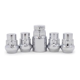 Locking Lug Nuts Wheel Locks 12X1.25 Chrome Bulge Acorn Front Left Rear Right Key for Armada 05-15 for Frontier 98-22 for Pathfinder 87-15 for QX4 97-03 for QX56 04-10 for Xterra 00-15 WEF0659