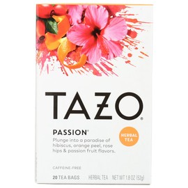 Tazo Passion Herbal Infusion Tea, Caffeine Free, 20-Count Tea Bags (Pack of 6) ( Value Bulk Multi-pack)
