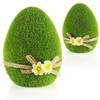 Com-Four® Decorative figures, green ceramic Easter figures, with moss like