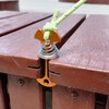 Walquicks 10Pcs Fishbone Deck Anchor Pegs, with Spring with Carabiners