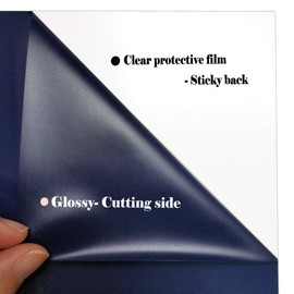 Guangyintong Heat Transfer Vinyl Iron On Rolls, 12" x 5ft Navy Blue HTV for T-Shirts, Glossy Surface, Easy Cut & Weed