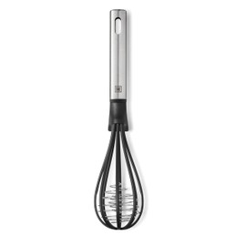 Starfrit Heritage Stainless Steel Whisk - Flexible Nylon Head - Integrated Rest- 3 Balloons for Higher Efficiency - Heat Resistant - Dishwasher Safe