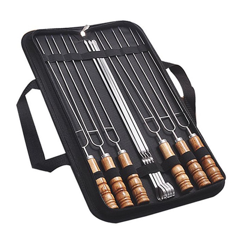 Barbecue Skewers 201 Stainless Steel U Shaped Reusable BBQ Fork