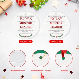 Regalos geniales para jefes, adorno personalizado para jefe, regalos para mujer, regalo de jefe de Navidad para mujeres, regalos para jefe para mujeres, regalos para tu jefe, regalos para jefe de agradecimiento para mujeres