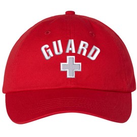 Safety Red Guard Dad Hat | Professional Lifeguard + Cap Men Women | Pool Watching & Beach Lifeguard