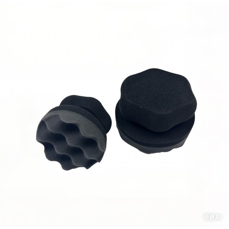 Kpdnjro 3PCS Tire Shine Applicator Pad, High-Density Wave-Grip Pad for