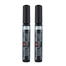 Rimmel Extra Super Lash - Máscara, color negro, Negro, 2 unidades