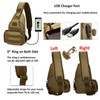 BAIGIO Tactical Sling Backpack Bag for Men Molle Crossbody Shoulder