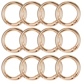 YBEATY 12 Stück runde O-Ring-Clip-Schlüsselringe Lanyard-Auslöser Feder-Schnappverschluss Schlüsselanhängerringe Haken Ersatzzubehör Paracord-Karabiner DIY-Bastelketten Clips für Schnallentaschen