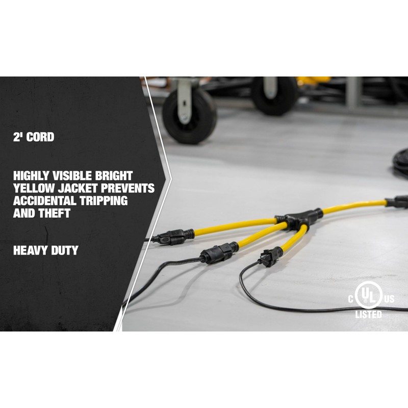 Southwire Extension Cord Splitter - Heavy Duty 12/3 Gauge Power