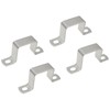 HAJXZH 4 PCS Square Pipe Clamp Stainless Steel Square Connector