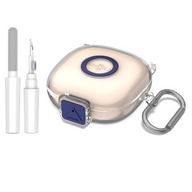 [Secure Lock] for SHOKZ OpenFit 2 Case, TUDIOW Clear TPU Shockproof Protective Case Cover for New SHOKZ OpenFit 2 Headphones Accessories with Cleaning Kit & Keychain (Clear)