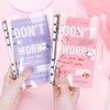6 Hole A6 Personal Organizer Binder A6 Transparent Button Notebook