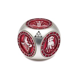 DND Spinner Dice,HNCCESG 7 in 1 Unique Metal Dice Set with Stat Engraving for Dungeons and Dragons Gifts, Polyhedral Role Playing Game Dice(Matte Red)