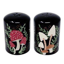 Steel Mill & Co. Mushroom Salt and Pepper Shakers, Cute Novelty Mushrooms Decor, Cottagecore/Hippie/Fairycore Kitchen Accessories, Mushroom