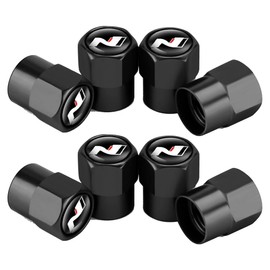 JIARIENBAO 8 Pcs Tire Valve Stem Caps Universal Hexagon Valve Covers Aluminum Tire Valve Stem Caps with Gasket Waterproof Dust-Proof Universal Fit for All Cars