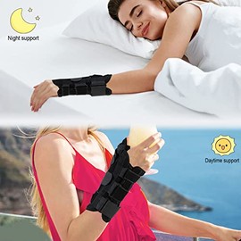Wrist Brace with Thumb Spica Splint for De Quervain's Tenosynovitis Carpal Tunnel Pain Wrist & Thumb Stabilizer for Tendonitis Arthritis, Sprains & Fracture Forearm Support Cast (Left M/L)
