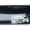 Car Sticker CARER ON CALL Health Worker Van Window Bumper