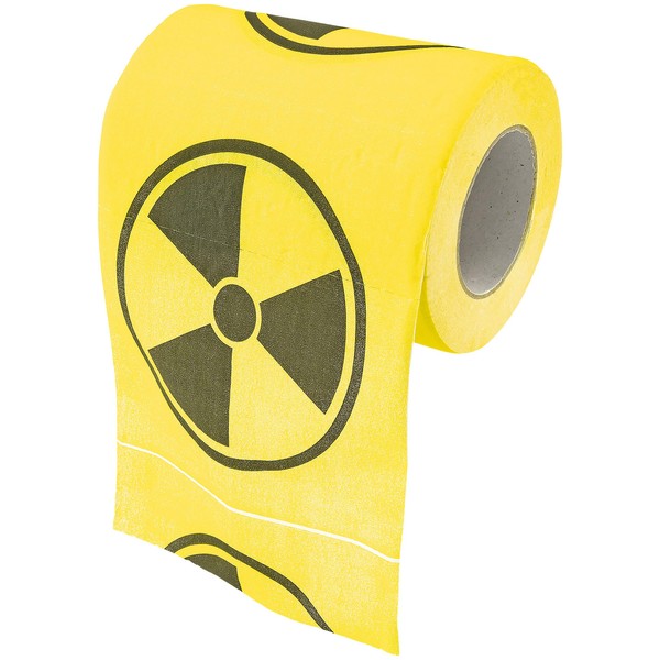 Fairly Odd Novelties Toxic Nuclear Novelty Toilet Paper, Yellow