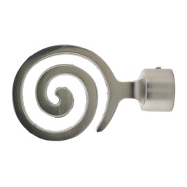 GIRASOLE HOME® 2 x Aluminium Spiral for Curtain Pole Diameter 18-20mm (Satin Nickel)