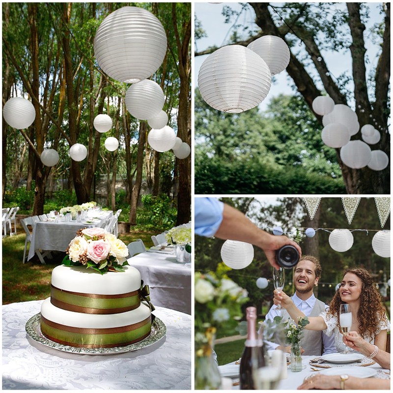Pack of 3 Lampshade, White Round Lantern, Lampshade Pendant Lamp,