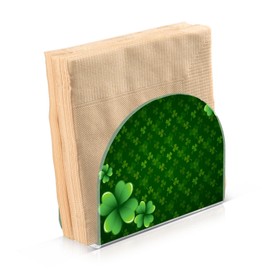 senya Napkin Holders,Standing Napkin Holder Irish St Patricks Clover Shamrock Leaves for Kitchen Counter, Dining Table, Bathroom and More, one