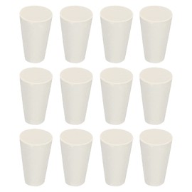 sourcing map Rubber Tapered Plug 8mm to 13mm Solid Test Tubes Bungs Stopper White for Lab Home 12 Pieces