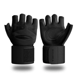 (Supervised by Doctors) Training Gloves, Extra Long Wrist Wraps with 50% Longer Length, Blister Prevention, 3-Layer Structure, Honeycomb, Men's, Women's, Muscle Training, Gym, Dumbbells, Bench Press,