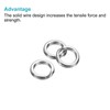 PATIKIL 50pcs 1.6mm x 12mm Fishing Split Rings 304 Stainless