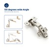 Ravinte 2 Pair 4 Pack Kitchen Cabinet Hinges, 135 Degree