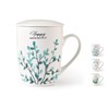 H&H Botanic Tisaniera, New Bone China, Decori Assortiti, Filtro Inox,