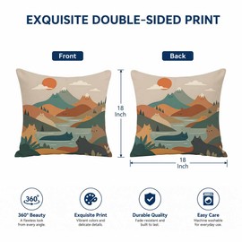 Outdoor Chair Cushion Covers 18x18 Set of 2,Cute Throw Pillows Cats,Double Sided Print Decorative Pillowcases for Patio Furniture