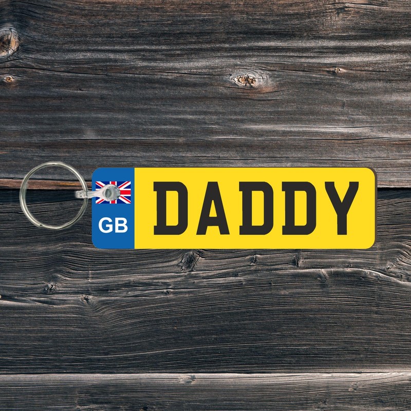Pixie's Gifts Custom License Plate Keychain - Wooden Number Plate