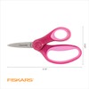 Fiskars 5" SoftGrip Pointed-Tip Glitter Scissors for Kids Ages 4-7,