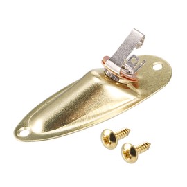 uxcell 1/4 Inch Guitar Loaded Mono Output Jack Plate Input Socket for ST/SQ Electric Guitar, Golden