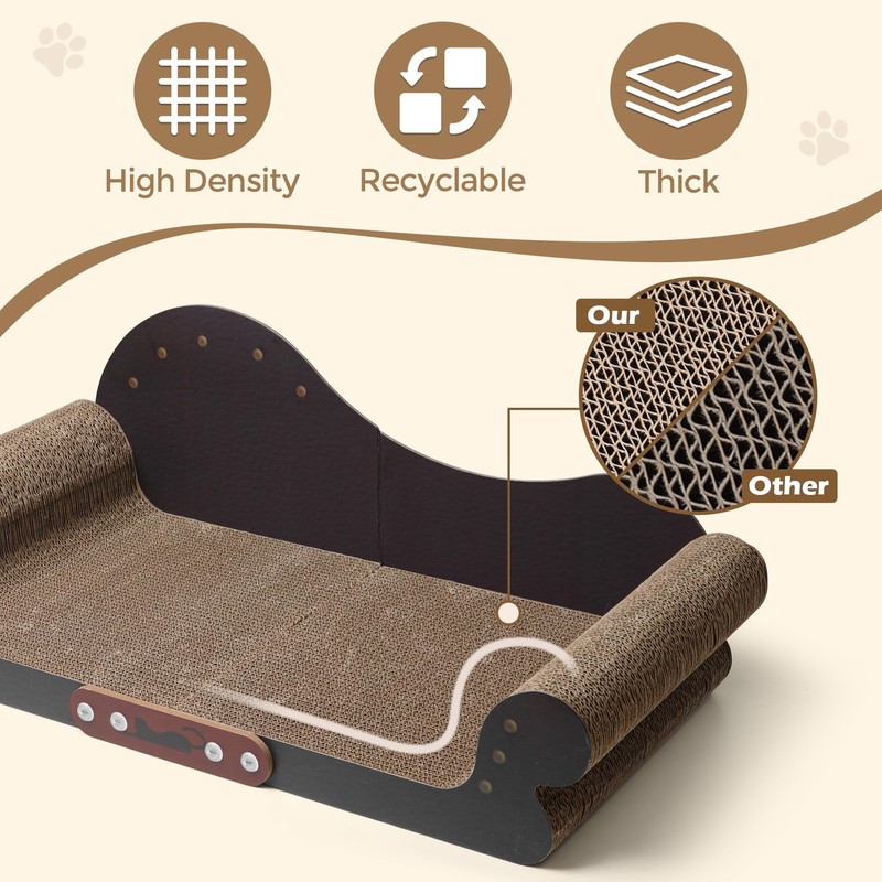 ComSaf Large Cat Scratcher Bed - 26" Cat Scratching Board