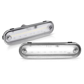 KUAFU Side Marker Light Compatible with 1990-2005 Mazda Miata MX-5 Fender Flare Lamps Side Marker Parking Reflectors 4Pcs Clear Lens White Light LED Front & Rear Replacement for NA01515FX 8BN1-51-120