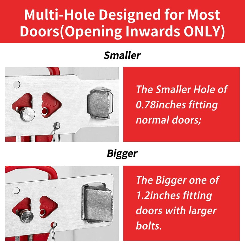 Portable Door Lock 2Pack Extra Lock for Additional Privacy and