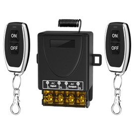 Gebildet 220V Wireless Remote Control Switch, AC80~265V, 30A, Relay Switch, 433MHz, RF Remote Switch for Lights, Pumps, Household Appliances, Security Systems (100m)