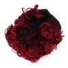 Curly Short Wig Wine Red Women Wig Gradient Color Adjustable