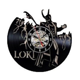 Vintage Black Movie Character Music Record Hanging Wall Clock Home Decor