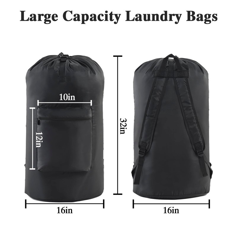 OTraki Laundry Bag Backpack, Large Travel Laundry Bags with Adjustable