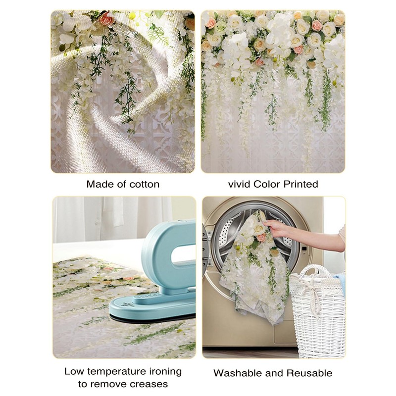 Mocsicka Wedding Flower Backdrop Wall Floral Bridal Shower Backdrops for
