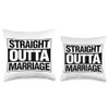 Divorce Humor Straight Outta Marriage Throw Pillow