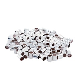 100pcs 925 Sterling Silver Tube Crimp Beads, 2 X 1.8MM, by CRAFT WIRE