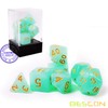 Bescon Moonstone Dice Set Peacock Blue, Bescon Polyhedral RPG Dice