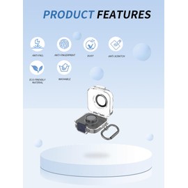 yystao Case for Oura Ring Gen4 Charger, Protective Hard Case Cove, PC material Combined Switch type - Repeatedly Washable, Anti-Scratch, Anti-Drop, Gunmetal