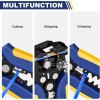 haisstronica Self-Adjusting Wire Stripper, 3 in 1 Blue/Yellow