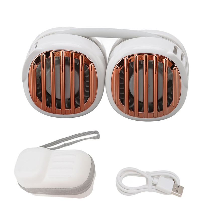 USB Charging Neck Fan Dual Fans Hands Free Super Airflow